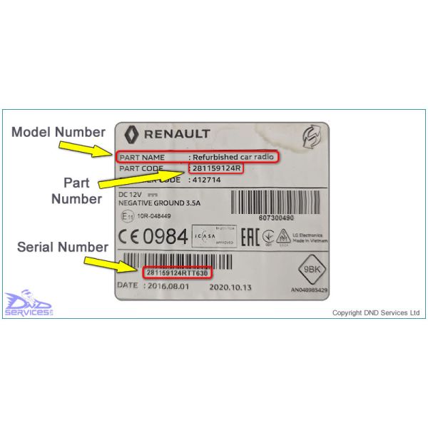 Renault Refurbished car radio 